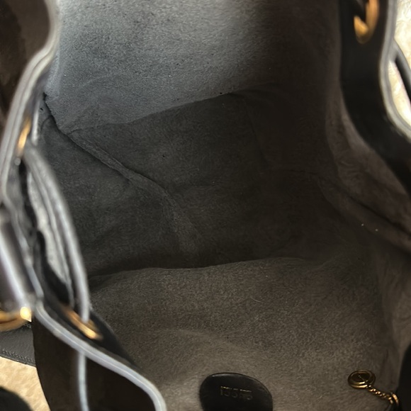 GUCCI Black Monogram GG drawstring bucket adjustable Vintage Authentic 9x12inch - Picture 7 of 10